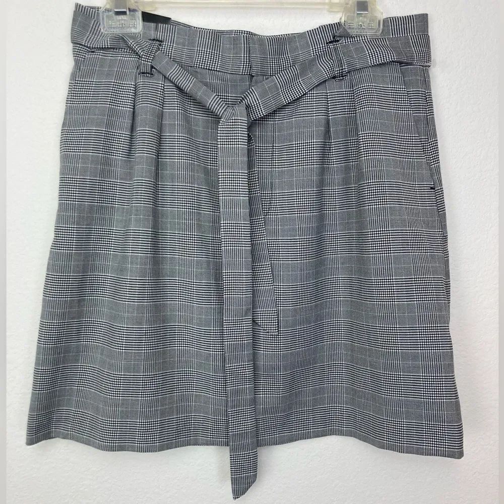NWT Glen plaid lined mini skirt w/ matching belt